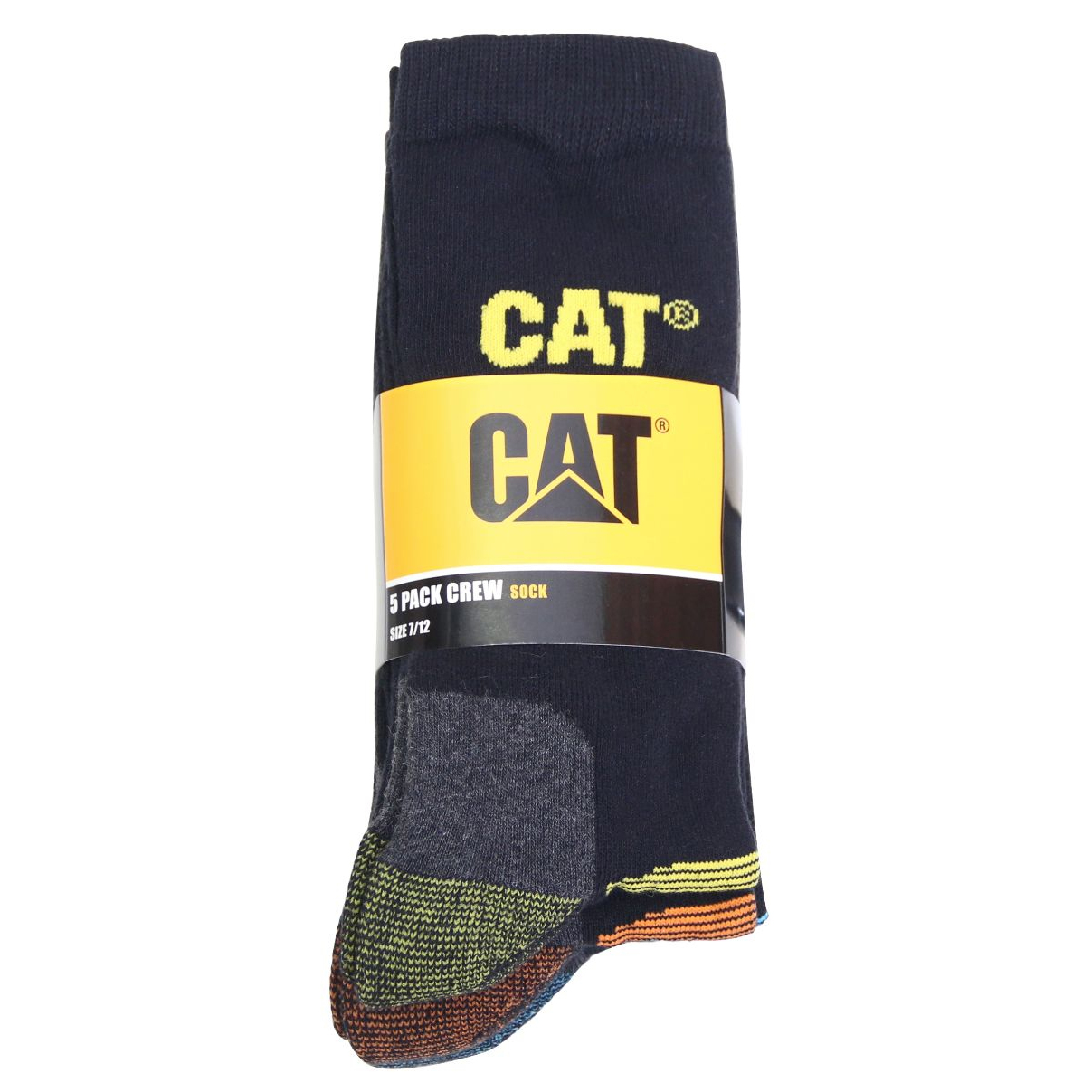 Caterpillar 5 Pack Crew Sokken Heren Zwart | NL-9261