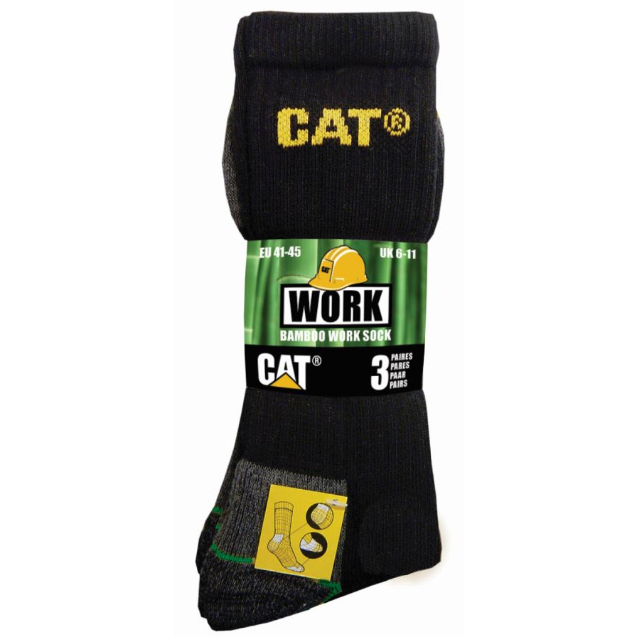 Caterpillar Bamboo 3 Pack Sokken Heren Zwart | NL-2489