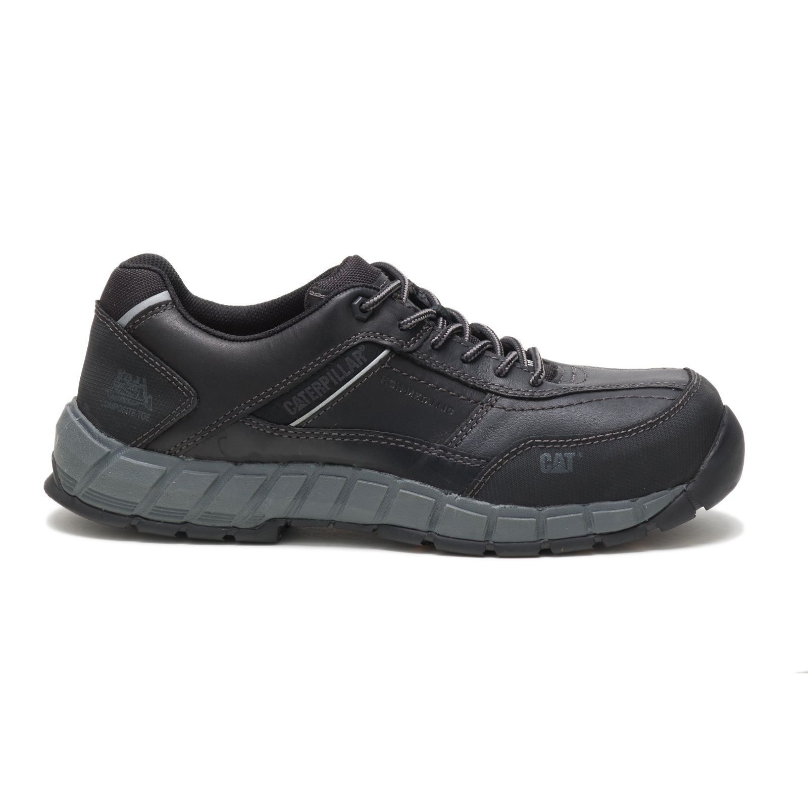 Caterpillar Streamline Leren Composite Neus Sneakers Heren Zwart | NL-1896